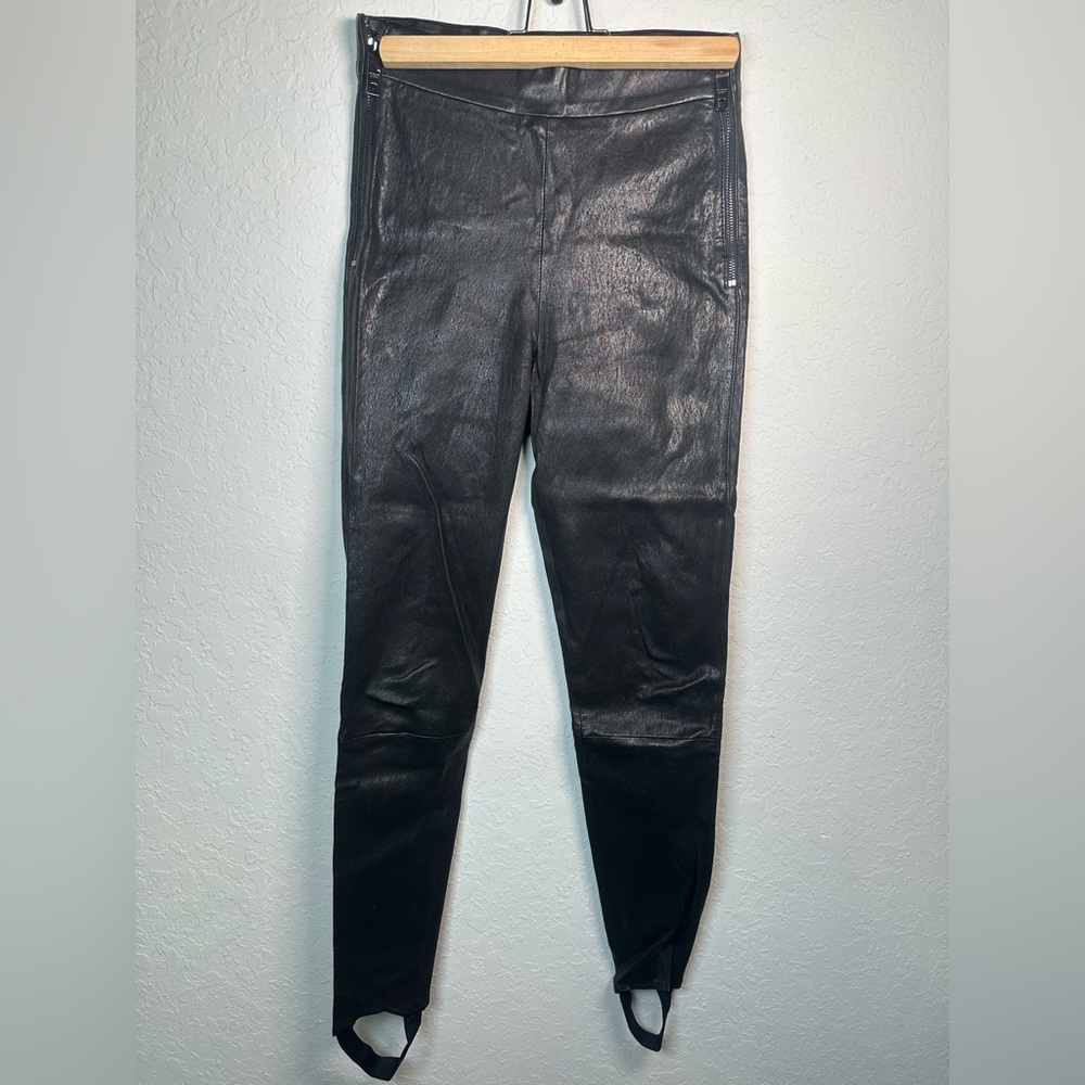 HUDSON JEANS *GENUINE LEATHER*
SKINNY MOTO STIRRUP PANTS / LEGGINGS